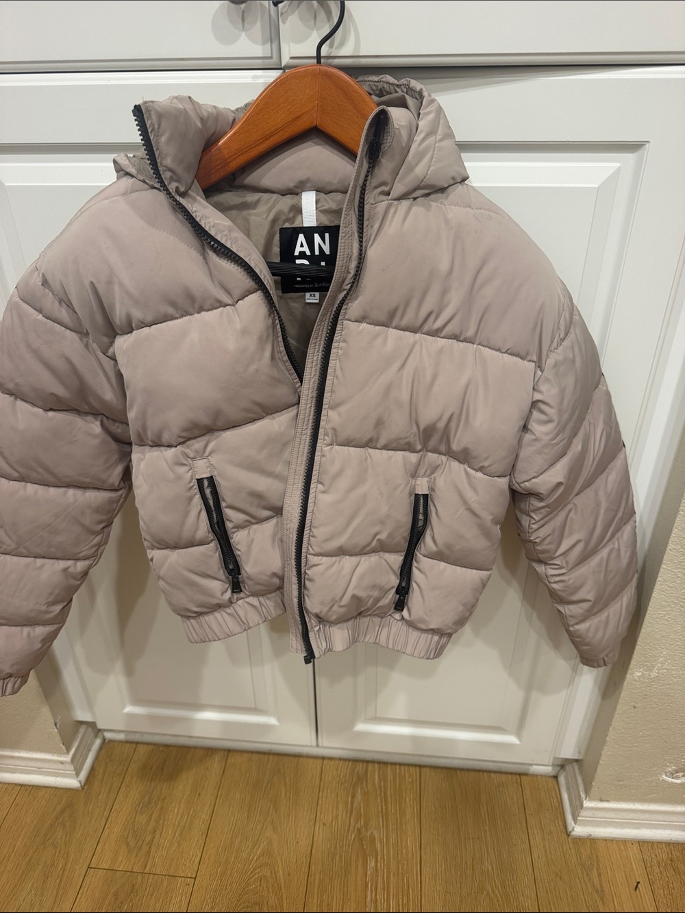 Alp N Rock Dusty Taupe Puffer Jacket with Hood